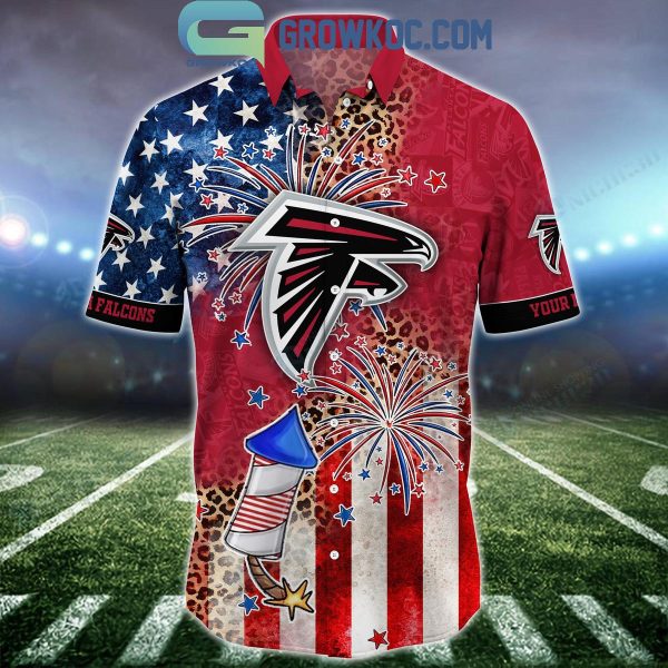 Atlanta Falcons Patriot Fan Happy 4th Of July Hawaiian Shirts