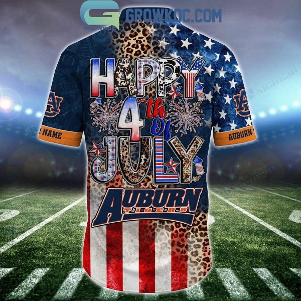 Auburn Tigers Celebrating Happy 4th Of July Hawaiian Shirts