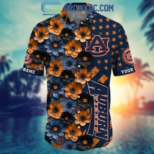 Auburn Tigers Summer Flower Love Fan Personalized Hawaiian Shirt