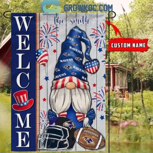 Baltimore Ravens Football Welcome 4th Of July Personalized House Garden Flag
