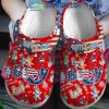 Bluey Heeler Red White And Bluey American Proud 4th Of July Crocs Clogs Blue
