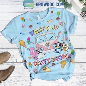 Bluey What’s Up Party People T-Shirt Short Pants Blue Version