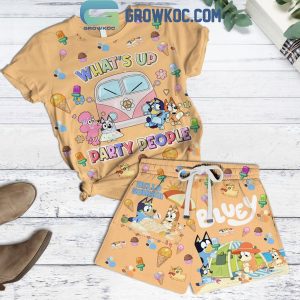 Bluey What’s Up Party People Yellow Design T-Shirt Short Pants