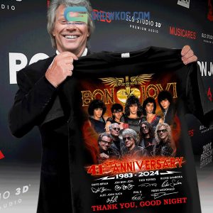 Bon Jovi 41st Anniversary 1983 2024 Thank You Good Night T Shirt