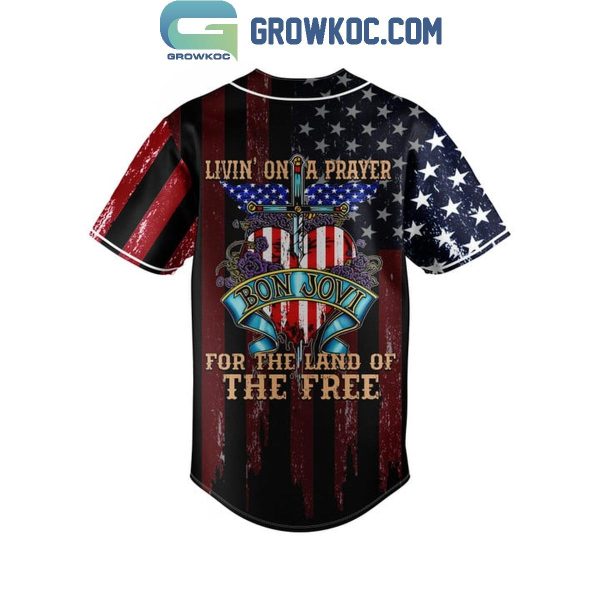 Bon Jovi For The Land Of The Free Personalized Baseball Jersey