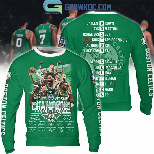 Boston Celtics Eastern Conference Champions Lines Up 2024 Hoodie T Shirt