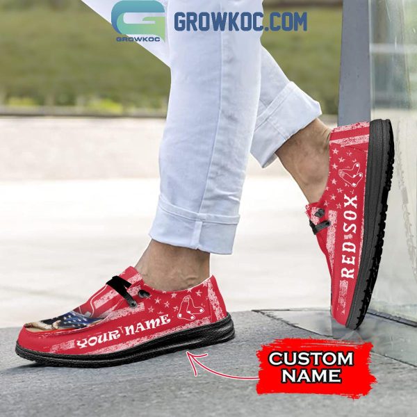 Boston Red Sox American Proud Personalized Hey Dude Shoes