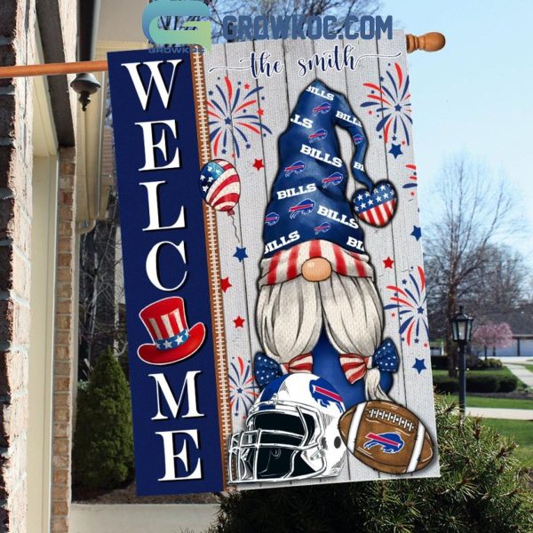 Buffalo Bills Football Welcome 4th Of July Personalized House Garden Flag