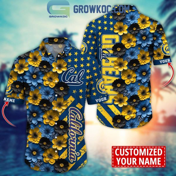 California Golden Bears Summer Flower Love Fan Personalized Hawaiian Shirt