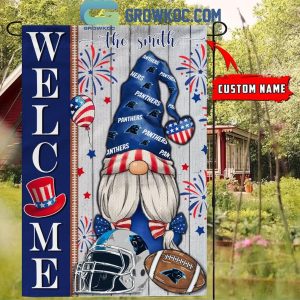 Carolina Panthers Football Welcome 4th Of July Personalized House Garden Flag