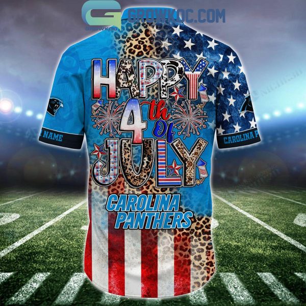 Carolina Panthers Patriot Fan Happy 4th Of July Hawaiian Shirts