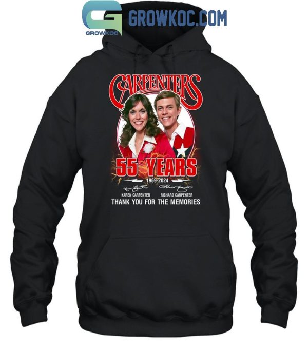 Carpenters 55 Years 1969-2024 Thank You For The Memories T-Shirt