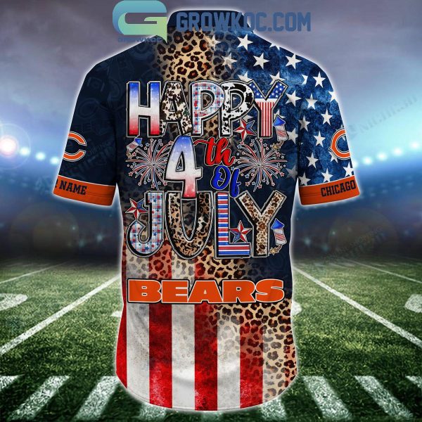 Chicago Bears Patriot Fan Happy 4th Of July Hawaiian Shirts