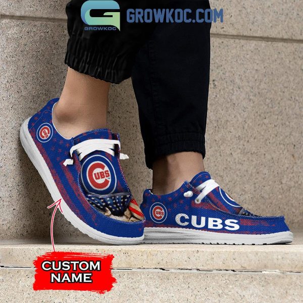 Chicago Cubs American Proud Personalized Hey Dude Shoes