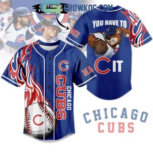 Chicago Cubs Flames You Have To C It Personalized Baseball Jersey