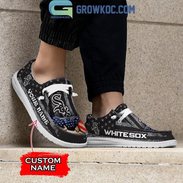 Chicago White Sox American Proud Personalized Hey Dude Shoes