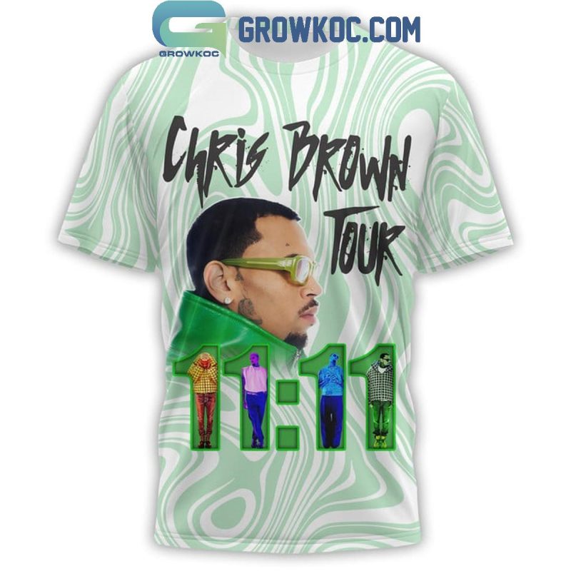 Chris Brown 1111 Tour In 2024 Fan Celebrating Hoodie Shirt Growkoc 5978