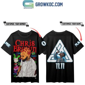 Chris Brown Fame 1111 Tour 2024 Black Design Hoodie Shirt