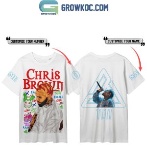 Chris Brown Fame 1111 Tour 2024 White Design Hoodie Shirt