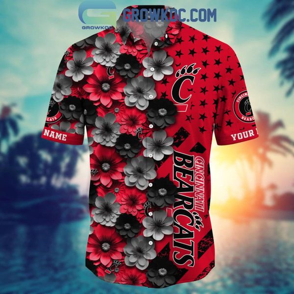 Cincinnati Bearcats Summer Flower Love Fan Personalized Hawaiian Shirt