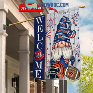 Cincinnati Bengals Football Welcome 4th Of July Personalized House Garden Flag
