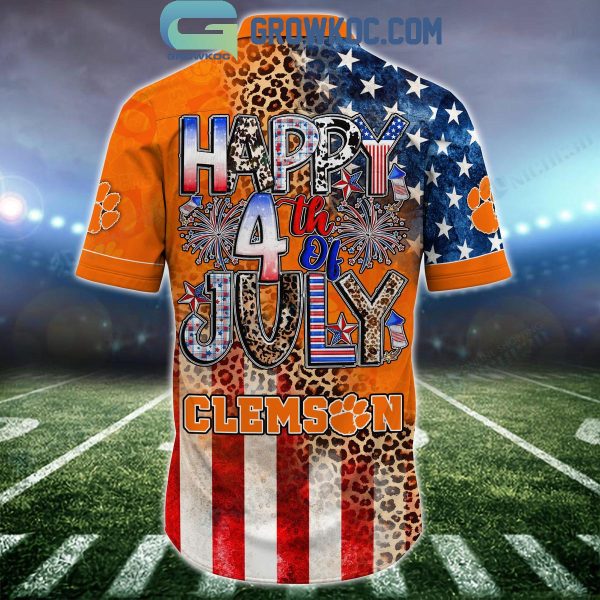 Clemson Tigers Celebrating Happy 4th Of July Hawaiian Shirts