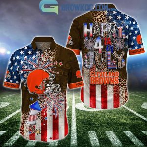 Cleveland Browns Patriot Fan Happy 4th Of July Hawaiian Shirts