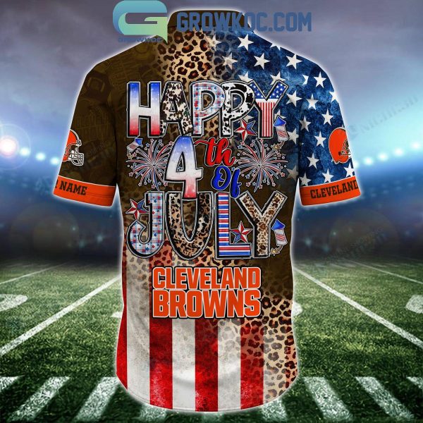 Cleveland Browns Patriot Fan Happy 4th Of July Hawaiian Shirts