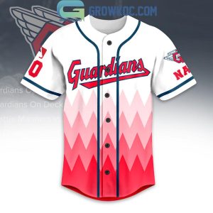 Cleveland Guardians Baseball Team Geometric Personalized Baseball Jersey