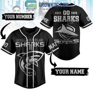 Cronulla Sutherland Sharks Rugby Go Sharks Personalized Baseball Jersey