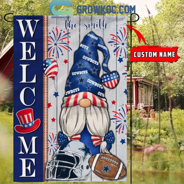 Dallas Cowboys Football Welcome 4th Of July Personalized House Garden Flag