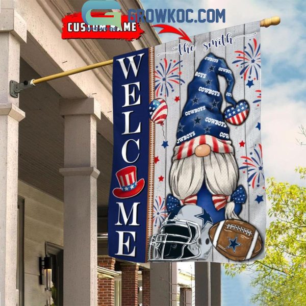 Dallas Cowboys Football Welcome 4th Of July Personalized House Garden Flag