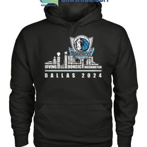Dallas Mavericks Basketball Team 2024 Player Name Skyline T-Shirt