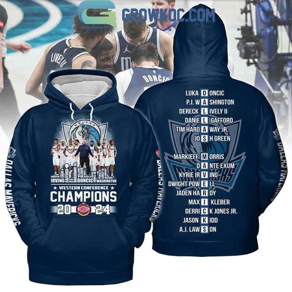 Dallas Mavericks Western Conference Champions 2024 Squad Name Hoodie Shirts