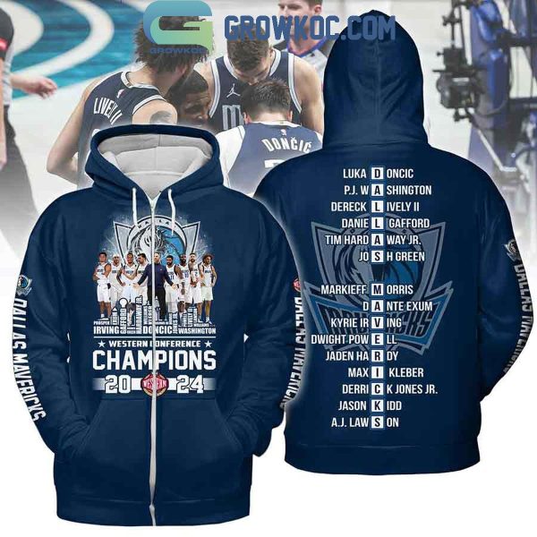 Dallas Mavericks Western Conference Champions 2024 Squad Name Hoodie Shirts