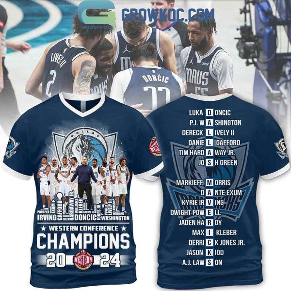 Dallas Mavericks Western Conference Champions 2024 Squad Name Hoodie Shirts