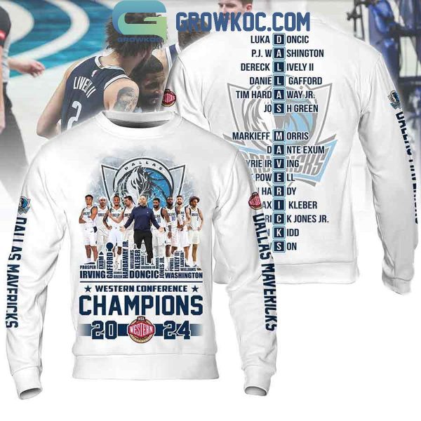 Dallas Mavericks Western Conference Champions 2024 Squad Name Hoodie Shirts