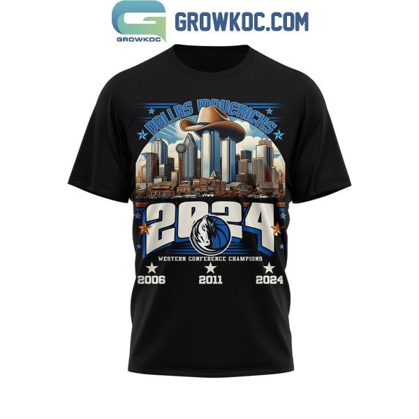 Dallas Mavericks Western Conference Champions 3 Times 2006-2011-2024 T-Shirt