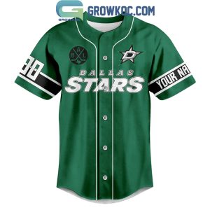 Dallas Stars Star Nation Green Silver Black Personalized Baseball Jersey