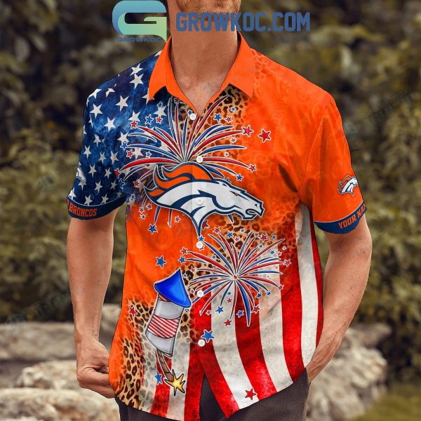 Denver Broncos Patriot Fan Happy 4th Of July Hawaiian Shirts