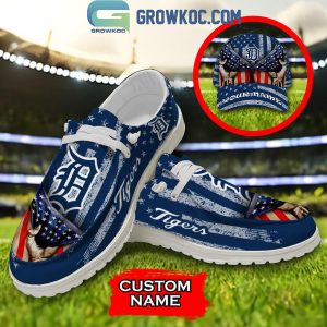 Detroit Tigers American Proud Personalized Hey Dude Shoes