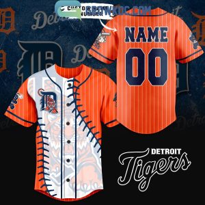 Detroit Tigers Baseball Fan Love Personalized Baseball Jersey