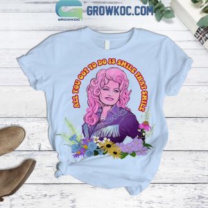 Dolly Parton All You Got To Do Is Smile T-Shirt Short Pants Blue Design