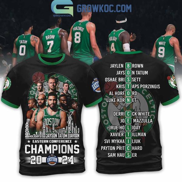 Eastern Conference Champions 2024 Boston Celtics Basketball Lines Up 2024 Hoodie T Shirt