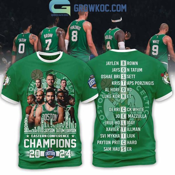 Eastern Conference Champions 2024 Boston Celtics Basketball Lines Up 2024 Hoodie T Shirt