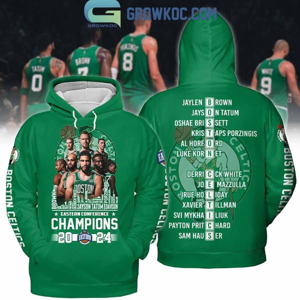 Eastern Conference Champions 2024 Boston Celtics Basketball Lines Up 2024 Hoodie T Shirt