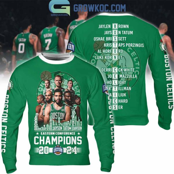 Eastern Conference Champions 2024 Boston Celtics Basketball Lines Up 2024 Hoodie T Shirt