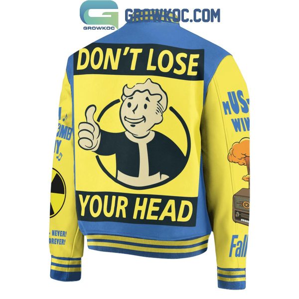 Fallout Vaultboy Don’t Lose Your Head Baseball Jacket
