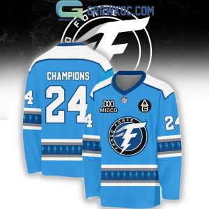 Clark Cup 2024 Fargo Force Champions Personalized Hockey Jersey