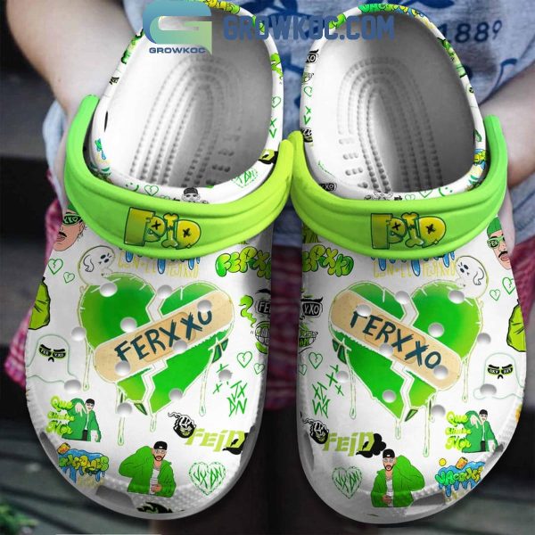 Feid Frexxo Green Love Fan Crocs Clogs
